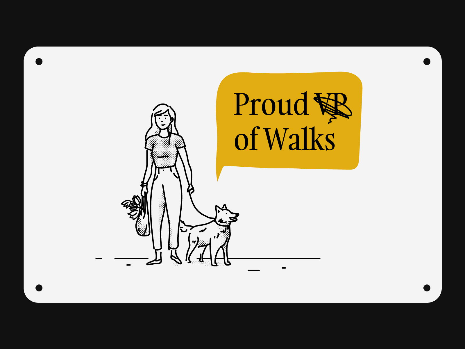 Dog Walking character dog dog walking flat girl illustration people vector