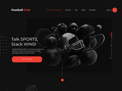 FootballClub amazing web design creative design ui