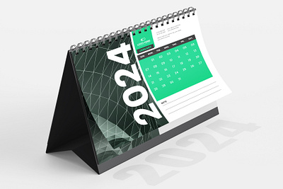 Calendar design template 2024 2024 calendar abstract business calendar corporate creative design desk calenar green calendar modern calendar template