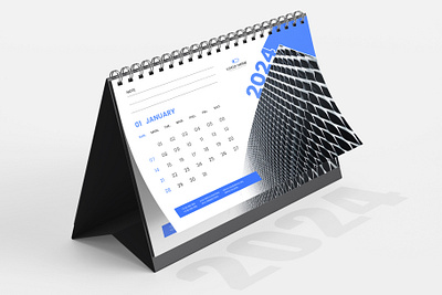 Calendar design template 2024 2024 calendar abstract blue business calendar corporate creative day design desk desk calendar modern office template wall week year