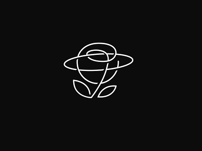 Global flower brand branding design elegant flower global graphic design illustration line linear logo logotype mark minimalism minimalistic modern planet rose sign