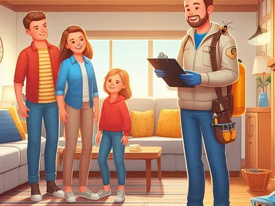 Termite Control Poster 10 graphic design illustration pest control graphics