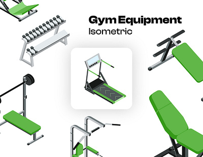 Gym Equipment Isometric creative display graphic design gym illustration isome isometric sport vector