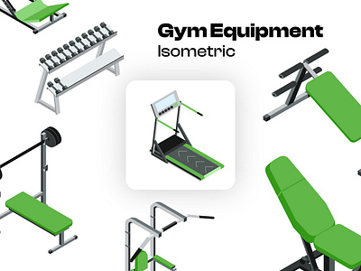 Gym Equipment Isometric creative display graphic design gym illustration isome isometric sport vector