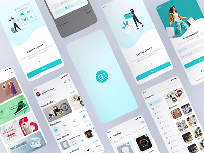 🛒E-Commerce App app design application design blue colour app design e commerce app design e commerce app ui figma figma design interaction design ios design minimal ui design mobile app design netural colour app design online shopping app design product design shoping app trendy e commerce app ui ui visual design