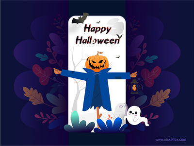 👻Halloween 2023- illustration app art branding color design elements exploration graphic design ha halloween horror ideas illustration imagination logo minimal pumpkin spooky design ui