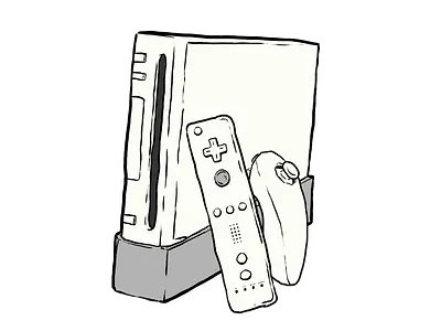 Wii - 2006 art draw drawing game gaming illustration nintendo nintendo wii retro retro gaming wii