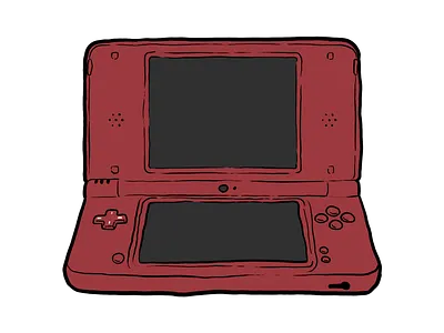 Nintendo DSi XL - 2009 art console draw drawing game gaming illustration konsol nintendo nintendo ds nintendo dsi nintendo dsi xl retro retro gaming