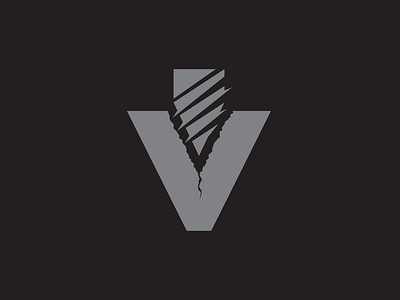 Letter V Drill contruction drill letter v logo design maintenance v