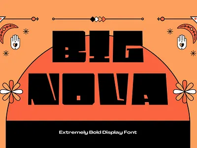 Big Nova block block font bold super bold