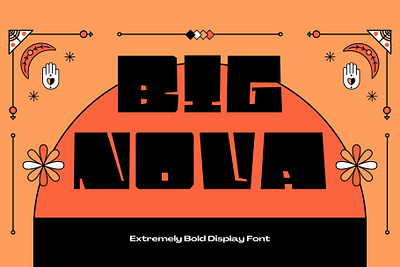 Big Nova block block font bold super bold