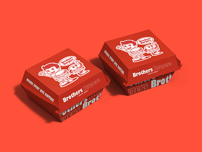 BROTHERS BURGERS 20s 30s 50s branding burger cartoon logo fastfood food logo graphic design hamburger hand draw logo mascot mascot design retro retro cartoon retro character retro design retro mascot retro style