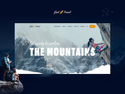 Travel and Trekking Website booking ecommerce graphic design logo mountains nature tourism training travel trekking ui web design web ui website