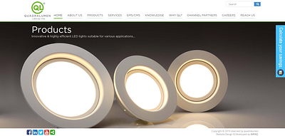 QUADRALUMEN - LED branding graphic design ui ux website