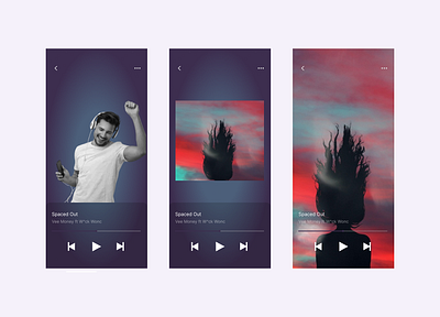 Spaced Out Music Player dailyui ui