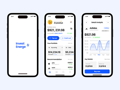 InvestEnerge - app app design flow chart graphic design high field design investment app design investment mobile app ui uiux app design ux