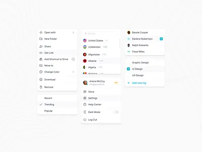 Dropdown Menu checkbox drop drop menu dropdown figma list menu search select ui uikit ux