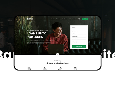 Bank Loan Website bank bank loan banking graphic design ui web design web ui website