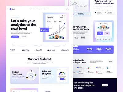 Erox - Finance SaaS Landing Page finance management saas fintech saas landing page onixlab onixlab studio saas saas design saas elements saas landing page saas product saas uiux saas website saas website design web design website website design