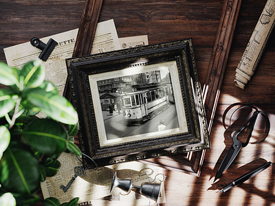 Old Photo Frame Mockup antiqua frame historical mockup old photo retro vintage wooden