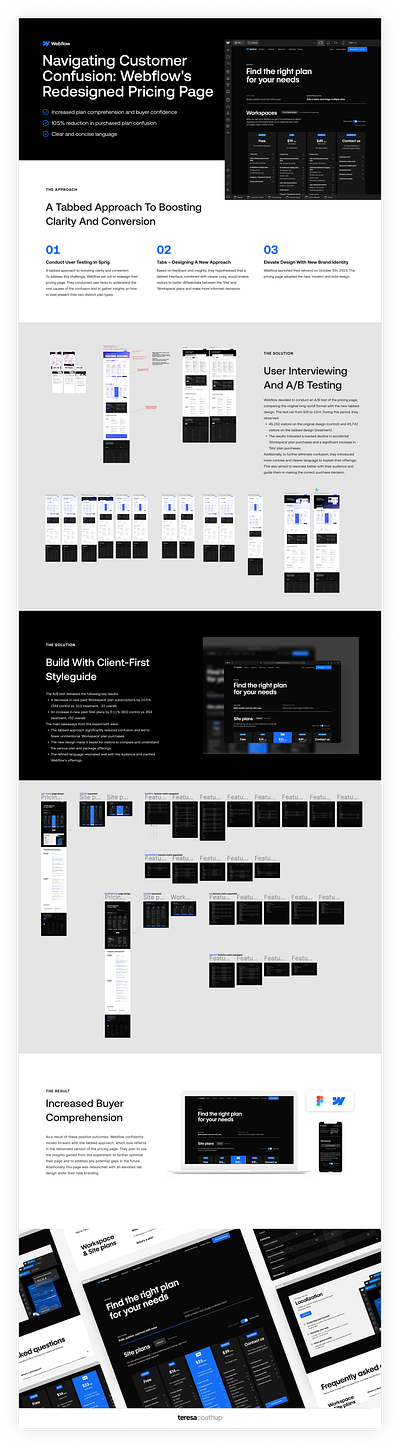 Webflow Pricing Page Redesign figma tech ui web design webflow