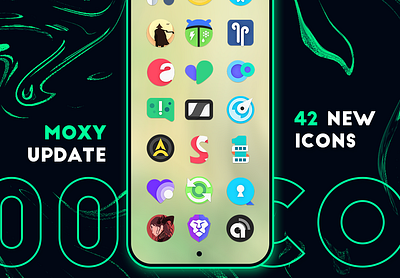 MOXY UPDATE v.21.1 android app apple branding design download glyphs google graphic design icon icon pack icon set icons ios logo moxy pack product store ui