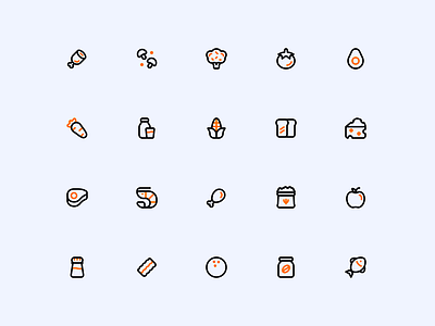 Food And Drinks Icon Set app icons drink icon flat icons food icon icon icon illustration icon pack icon set iconin iconography icons iconset illustration line icons