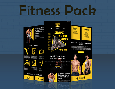 Fitness Pack email template newsletter ui