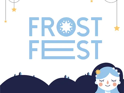 FROST FEST Visual Identity of Festival adobe illustrator adobe photoshop branding character design concept festival design graphic design illustration logo mascot merch souvenirs visual identity