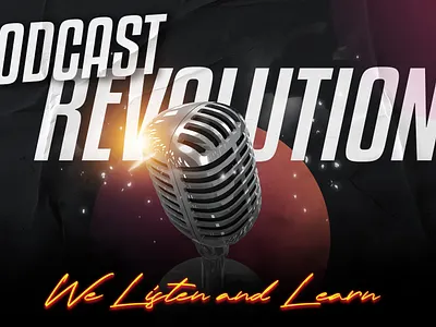 Podcast Revolution 3d animation branding graphic design logo man to man motion graphics p2p podcast revolution thumbnail thumbnail design ui