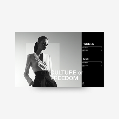 Culture of freedom - Concept brand branding clothing hero section interface minimal ui web design webshop