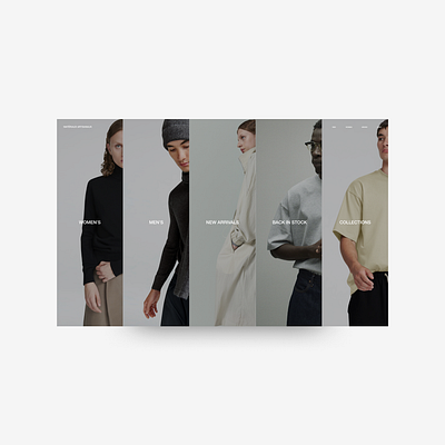 Fashion brand - Concept brand branding clothing fashion hero interface minimal ui web design webshop