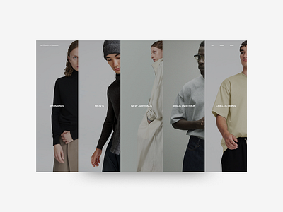 Fashion brand - Concept brand branding clothing fashion hero interface minimal ui web design webshop