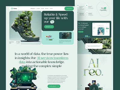 AI Reo - AI Web Landing Page ai ai generator ai text ai web ai website art generator artificial design high quality image intelligence landing page text to image trending ui design ui ux web web design