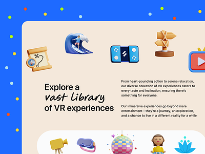 VR experience website 3d ai branding bright cool design gaming illustration logo mobile motion graphics responsive ui ux uxdesign vr web web design website website design