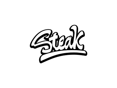 Steak Logo Lettering lettering lettertype logobranding logotype typography