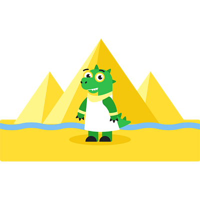 Образавр в Египте character education remote learning египет история образавр образование обучение пирамиды пустыня путешествие река нил