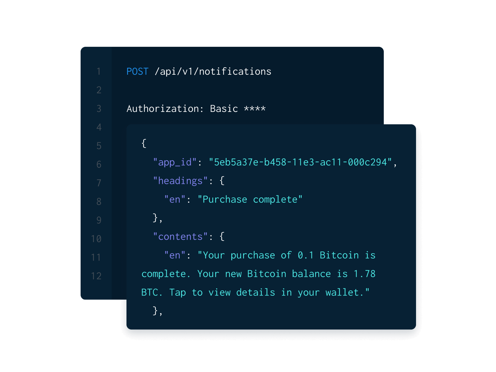 Send Messages with OneSignal’s API animation api code codeblock developers engineers message messaging notification onesignal push