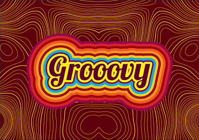 Groovy branding design graphic design logo typography vector