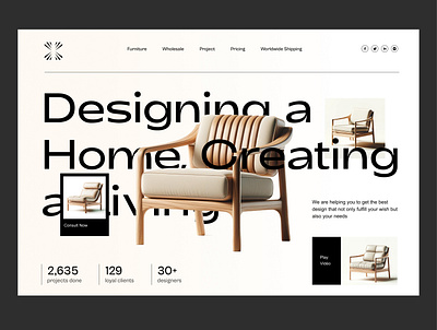 WEBSITE - CHAIR animal branding chair design dev graphic design home icon identity illustration logo template ui ux vector web website