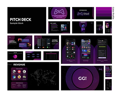Sample Pitch Deck canva design illustration pitch deck typography ui