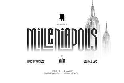 Milleniapolis - Futuristic Type clean font futuristic type milleniapolis