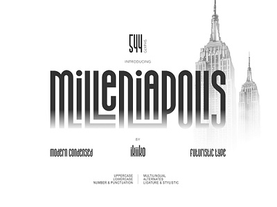 Milleniapolis - Futuristic Type display font futuristic futuristic typeface milleniapolis sans serif font sans serif typeface sans typeface