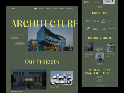 Modern Architecture Website agency architect architecture architecture agency building construction elegant futuristic house interiordesign landing page minimal minimalist property real estate web design website
