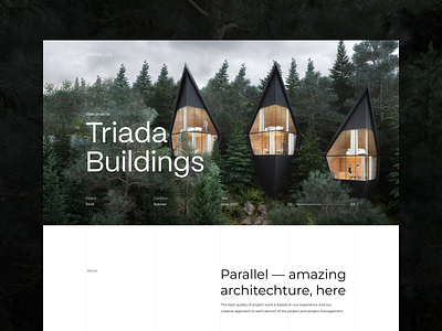 Architecture agency website design. Parallel agency architecture architecture agency clean design interior intreior design minimalism minimalistic swedish style ui ux webdesign website white