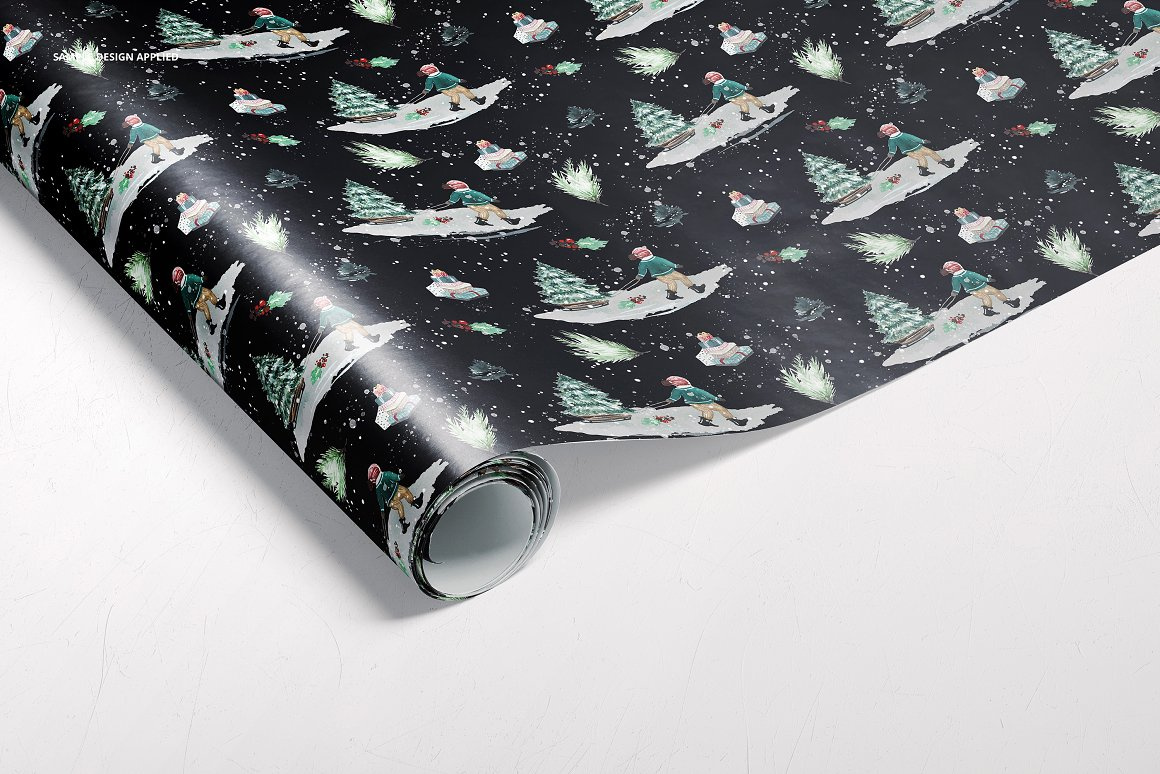 Present Wrapping Paper Mockup 2