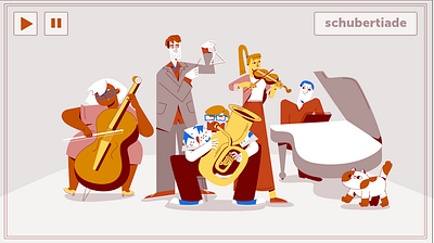 Music jam online! 2d 2d character 2d explainer animation video cat explainer illustration musician promo vector