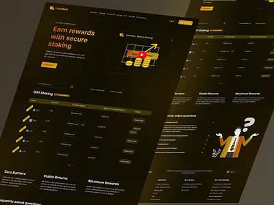 Crypto Staking Landing Page bitcoin crypto crypto landing page crypto staking crypto staking landing page crypto trading crypto website cryptocurrency cryptocurrency landing page finance landing page finance website financial minimal nft ui ui design ux web web design website