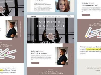 Business Coach Website business coach design landing page leader lifestyle minimal popular shot ui uidesign website