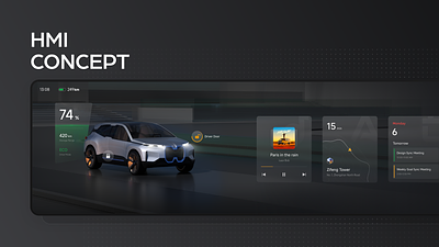 HMI Concept Design Vol.2 3d automotive automotive ui design car car multimedia interface hmi